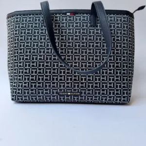 TOMMY HILFIGER TOTE BAG TRADE BLUE-WHITE LARGE