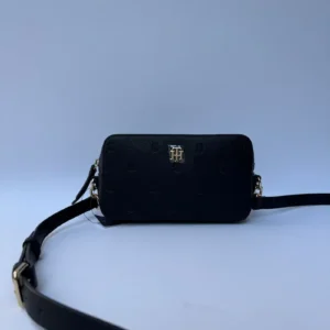 TOMMY HILFIGER CROSSBODY MONOGRAM BLACK
